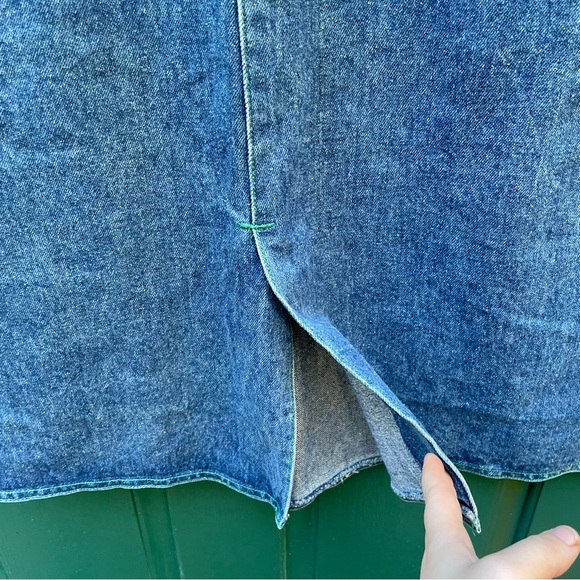 Coca-Cola Vintage 1986 Deadstock NWT Denim Jean Midi Skirt Button-Front 8 - Picture 6 of 15